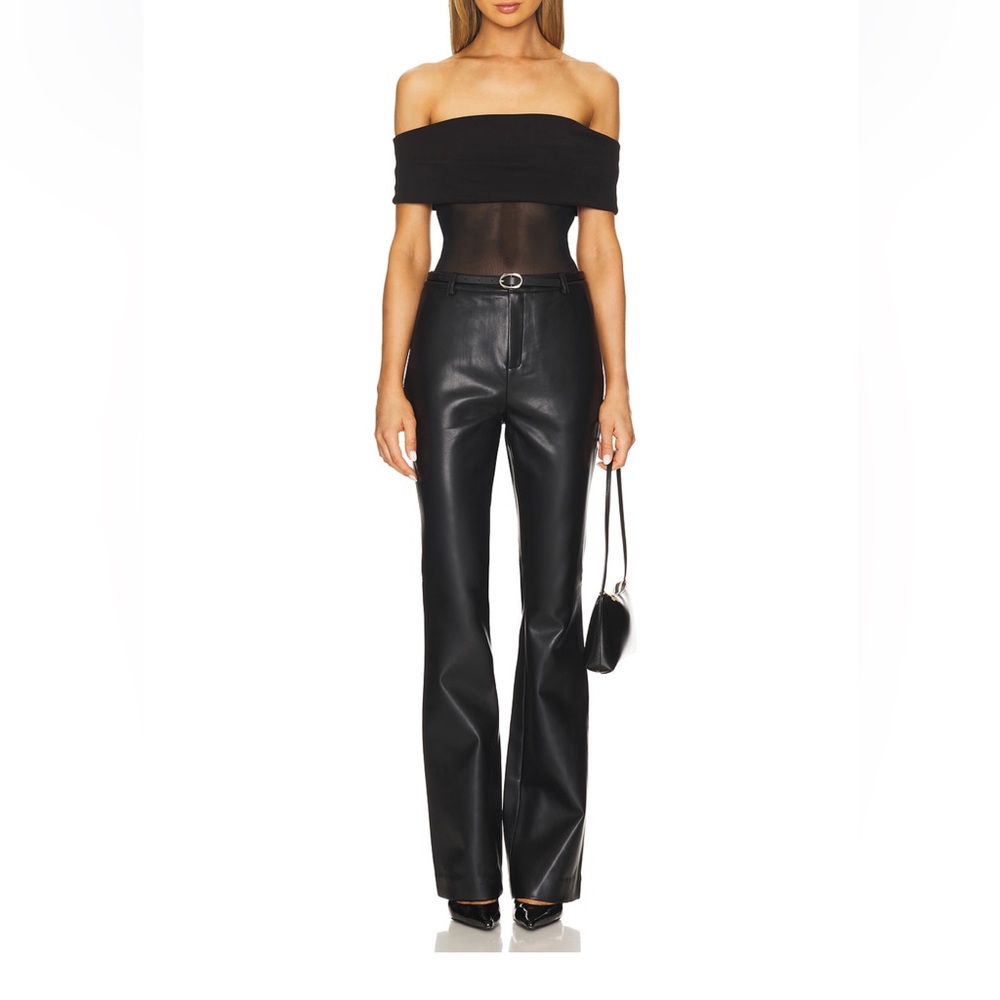 Seroya Faux Leather Pants - Black